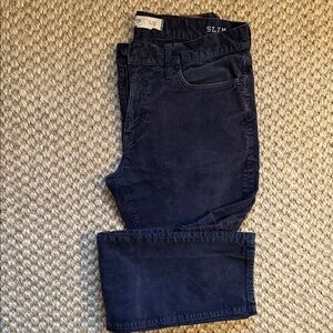 Men's Madewell Corduroy Slim Pants - Navy 32x32